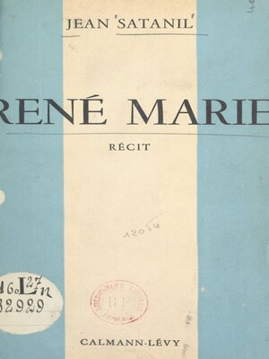 cover image of René Marie, journal d'un déporté